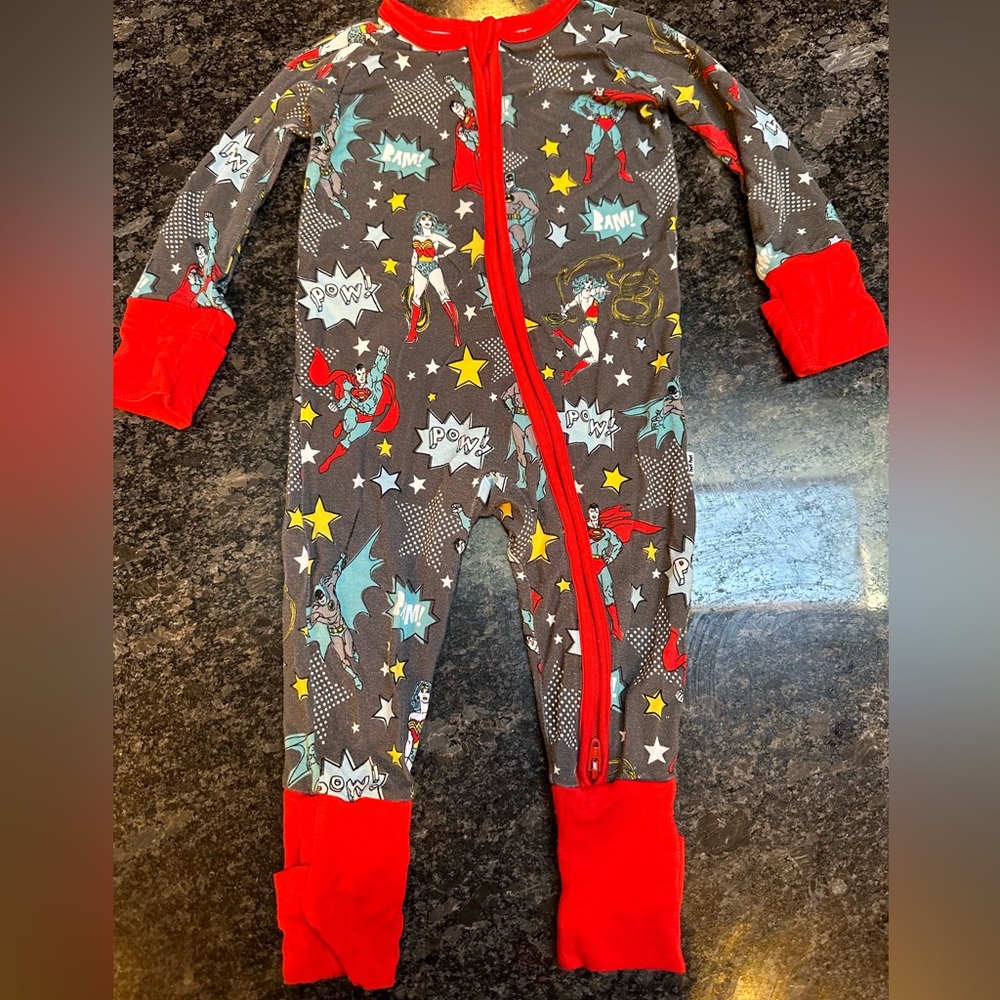 Little Sleepies Justice League Zippy 3-6 Months